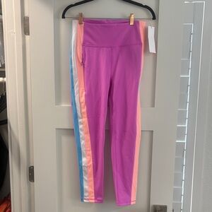 Lilly Pulitzer Pink and Pastel Stripe Leggings